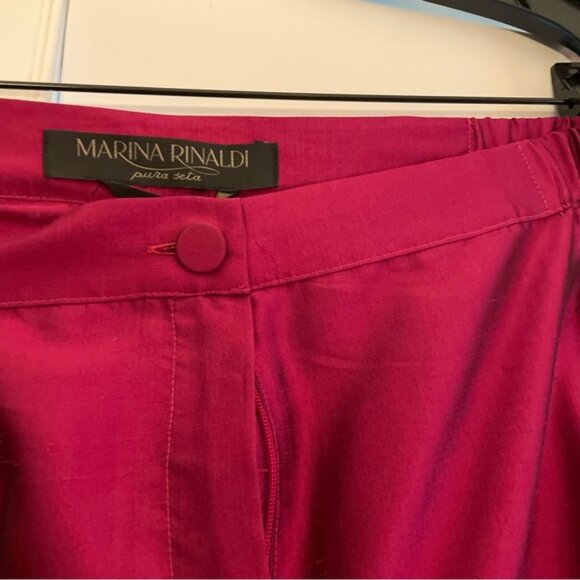 Marina Rinaldi Pleated Dress Pant Hot Pink Size 16 - Picture 3 of 5